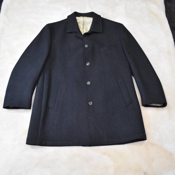 Kroon Wool Cashmere Coat Men's Sz Large Button Up Long Dress Suit Jacket - Picture 3 of 14